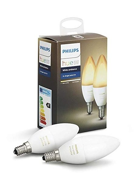 ¡chollo Pack Philips Hue White Ambiance Con 2 Bombilla Led E14 De 6w Por 3119 Euros Chollos