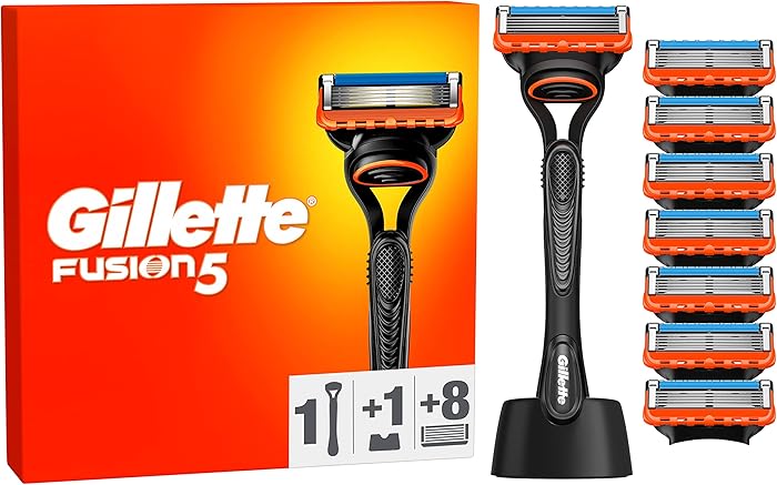  Maquinilla Gillette Fusion5 + 8 recambios + 1 stand