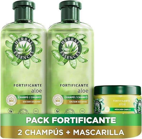 Pack Herbal Essences Fortificante Aloe - 2 Champús + Mascarilla